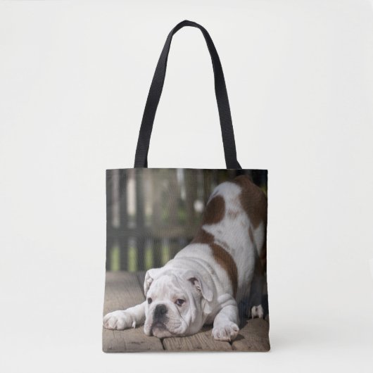 Engelse bulldog Puppy Tote Bag (Voorkant)