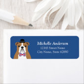 Engelse Bulldog Return-adreslabels Etiket (Insitu)