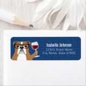 Engelse Bulldog Return-adreslabels Etiket (Insitu)