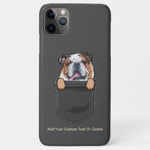 Engelse bulldog schattig hond papa hond mam iPhone 11 pro max hoesje