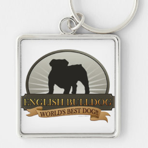 Engelse Bulldog Sleutelhanger