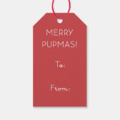 Engelse Bulldog Snowball Fight Gift Label Cadeaulabel (Achterkant)