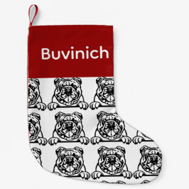 Engelse Bulldog sokken Gepersonaliseerd hond Sokke Kleine Kerstsok