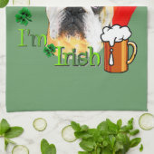 Engelse Bulldog St Patricks Day Theedoek (Gevouwen)