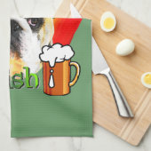 Engelse Bulldog St Patricks Day Theedoek (Quarter Fold)