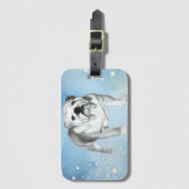 Engelse Bulldog tekening Bagagelabel (Voorkant (verticaal))