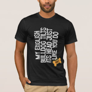 Engelse Bulldog Tlits hoofd zoals jij hond T-shirt