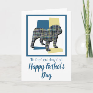 Engelse Bulldog TriColor Veerderdag Kaart