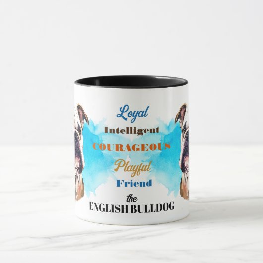 Engelse Bulldog trouwe vriend Mok (Midden)