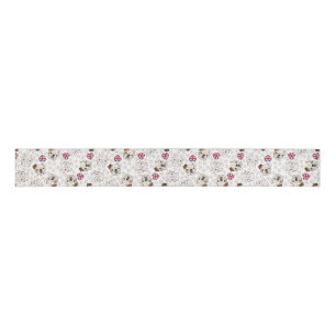Engelse Bulldog & Union Jack Grosgrain Ribbon Lint