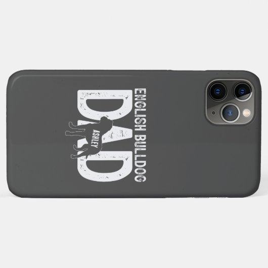 Engelse bulldog vader hond papa cadeau Case-Mate iPhone case (Achterkant (horizontaal))