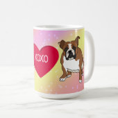 Engelse Bulldog Valentijnsdag Koffiemok (Voorkant rechts)