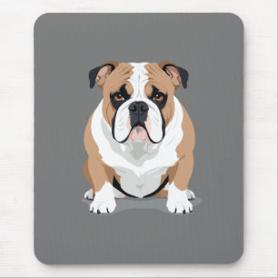 Engelse Bulldog Vector Art illustratie Muismat