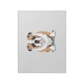 Engelse Bulldog Vector Art illustratie Notitieblok (Gedraaid)