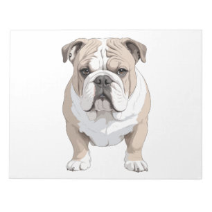Engelse Bulldog Vector Art met levendige kleuren Notitieblok