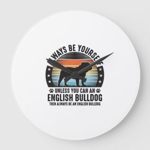 Engelse Bulldog Vintage Sunset Hond Liefhebber Shi Grote Klok