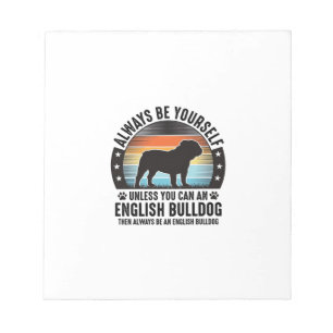 Engelse Bulldog Vintage Sunset Hond Liefhebber Shi Notitieblok