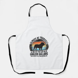 Engelse Bulldog Vintage Sunset Hondenliefhebber T- Schort
