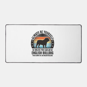 Engelse Bulldog Vintage Zonsondergang Hond Liefheb Bureaumat