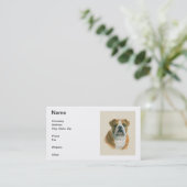 Engelse Bulldog Visitekaartjes (Staand voorkant)