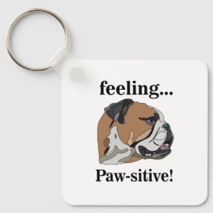 Engelse Bulldog voelt zich passief Hondenliefhebbe Sleutelhanger