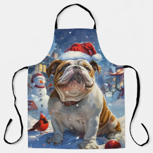 Engelse Bulldog Winter Wonderland Christmas Joy Schort