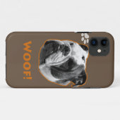 Engelse Bulldog Woof Case-Mate iPhone Case (Achterkant (horizontaal))