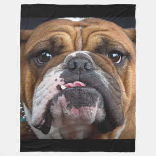 Engelse Bulldog Worp Kussen Fleece Deken