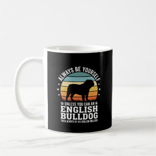 Engelse Bulldog Zonsondergang Wees Jezelf Hond Koffiemok