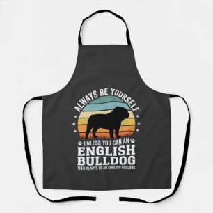 Engelse Bulldog Zonsondergang Wees Jezelf Hond Schort