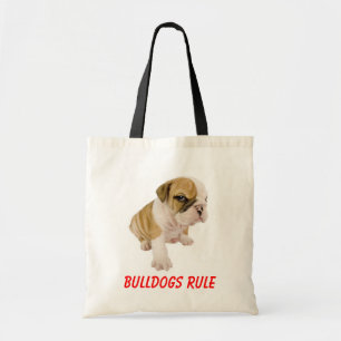 Engelse Bulldogs Rule Puppy Dog Love Canvas tas