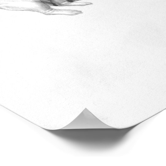 Engelse bulledog met Angel Poster (Hoek)