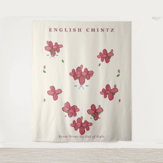 Engelse Chintz Bloem Wandkleed