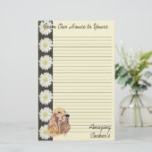 Engelse Cocker Spaniel Briefpapier (Staand voorkant)