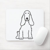 Engelse Cocker Spaniel Dog Cartoon Muismat (Met muis)