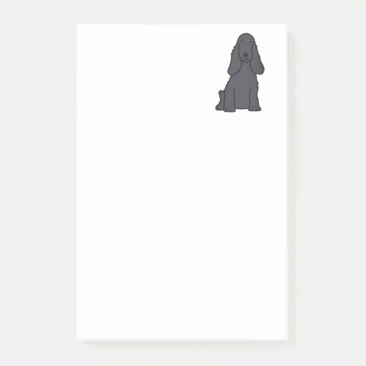 Engelse Cocker Spaniel Dog Cartoon Post-it® Notes (Voorkant)