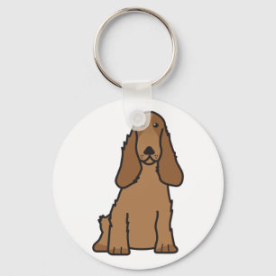 Engelse Cocker Spaniel Dog Cartoon Sleutelhanger