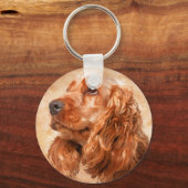 Engelse Cocker Spaniel Dog Digital Art Sleutelhanger (Voorkant)