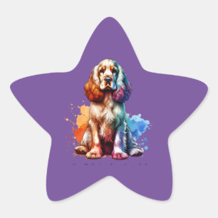 Engelse Cocker Spaniel Dog Ster Sticker