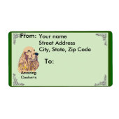 Engelse Cocker Spaniel Etiket (Voorkant)