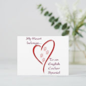 Engelse Cocker Spaniel Heart behoort Briefkaart (Staand voorkant)