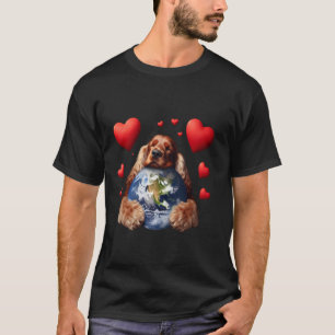 Engelse Cocker Spaniel Hond Aardedag Knuffel Liefd T-shirt