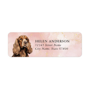 Engelse Cocker Spaniel Hond Retouradres Labels