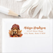 Engelse Cocker Spaniel Hond Retouradres Labels (Insitu)