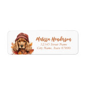 Engelse Cocker Spaniel Hond Retouradres Labels (Voorkant)
