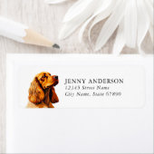 Engelse Cocker Spaniel Hond Retouradres Labels (Insitu)