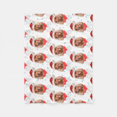 Engelse Cocker Spaniel Hondenras Kerstmis Fleece Deken (Voorkant)