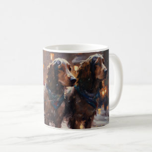 Engelse Cocker Spaniel Kerst Feestelijke Periode Koffiemok