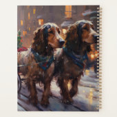 Engelse Cocker Spaniel Kerst Feestelijke Periode Planner (Achterkant)