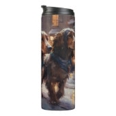 Engelse Cocker Spaniel Kerst Feestelijke Periode Thermosbeker (Geroteerd rechts)